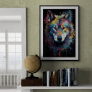 Search for abstract wolf art Vibrant