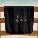 Search for black and gold beach towels Monogrammed