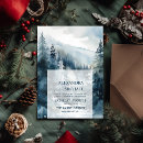 Search for pine tree wedding invitations Winter scenery woodland mountains