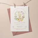 Search for spring bunny baby shower invitations Watercolor floral