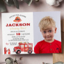 Search for firetruck birthday invitations Fire engine