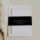 Search for black wedding invitation belly bands Calligraphy wrap