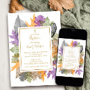 Search for fall christening invitations Elegant