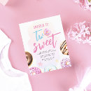Search for two sweet donut birthday invitations Baby girl