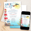 Search for nautical baby sprinkle invitations Anchor