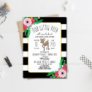 Search for floral pattern invitations Black and white