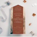 Search for modern abstract wedding invitations Terracotta