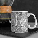 Search for silver monogram mugs Glitter