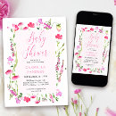 Search for nature baby girl shower invitations Watercolor