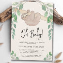 Search for sloth baby shower invitations Gender neutral