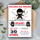 Search for ninja warrior birthday invitations Modern