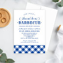Search for blue gingham barbecue invitations Rustic
