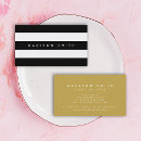 Search for black and white stripes business cards Trendy