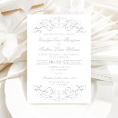 Search for silver and white invitations Calligraphy
