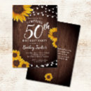Search for sunflower 50th birthday invitations Fifty