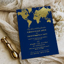 Search for globe wedding invitations Gold
