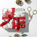 Search for red and white poinsettias wrapping paper Festive