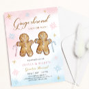 Search for gingerbread gender reveal invitations Watercolor