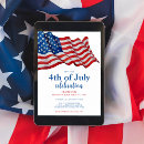 Search for red white and blue party invitations Usa