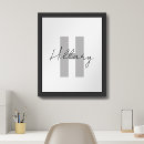 Search for monogram initials posters Simple