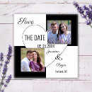 Search for black and white save the date magnets Engagement