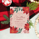 Search for poinsettia christmas invitations Red and green