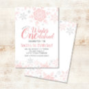 Search for winter wonderland 1st birthday invitations Girl first birthday