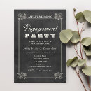 Search for chalkboard engagement party invitations Black