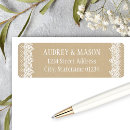 Search for rustic lace wedding return address labels Kraft