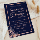Search for navy and rose gold wedding invitations Modern