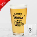 Search for funny retirement beer glasses New job