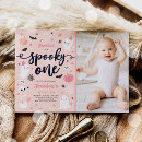 Search for spooky one birthday invitations Cute ghost party