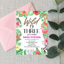 Search for three animals invitations Safari