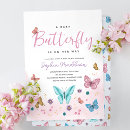 Search for butterfly baby shower invitations Watercolor