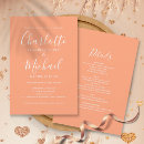 Search for peach wedding invitations Minimalist