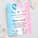 Search for gender reveal postcards Pink and blue