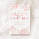 Search for coral grey wedding invitations Floral