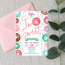 Search for two sweet doughnut birthday invitations 2nd