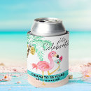Search for pink flamingo can coolers Beach