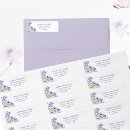 Search for purple flowers return address labels Modern