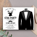 Search for with tuxedo bachelor party invitations Modern