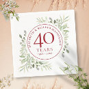 Search for 40th anniversary napkins 40 years