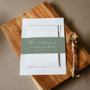 Search for wedding invitation belly bands Sage green