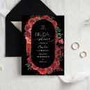 Search for red black bridal shower invitations Elegant