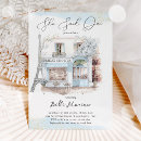 Search for french bridal shower invitations Paris tea party