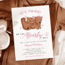 Search for bear baby shower invitations Pink