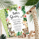 Search for tropical floral baby shower invitations Greenery