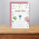 Search for our little monster birthday invitations Modern