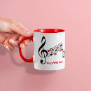 Search for heart music notes mugs Red