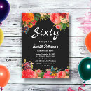 Search for garden 60th birthday invitations Watercolor